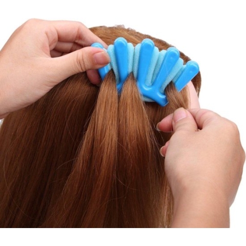 CHPN - Vlechten - Vlecht hulpstuk - Hulpstuk voor vlechtjes - Makkelijk Vlechten maken - Haartool - Blauw - Frans vlechten in een handomdraai - Braid