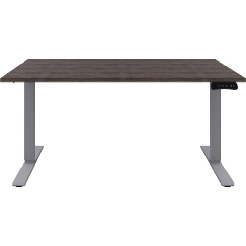 Zit sta Bureau - Verstelbaar bureau - 200 x 80 cm - Logan eiken bureaublad - Aluminium onderstel - 2 motoren