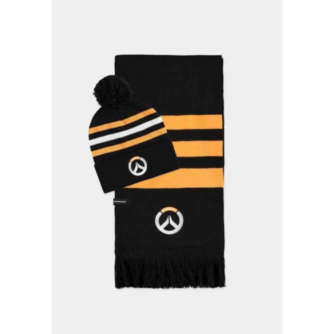 Overwatch Muts & Sjaal Set Giftset (Beanie & Sjaal) Grijs