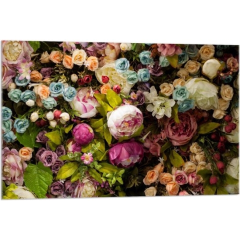 Acrylglas –Geel Bloemenveld– 40x60cm Foto op Glas (Wanddecoratie op Acrylglas)