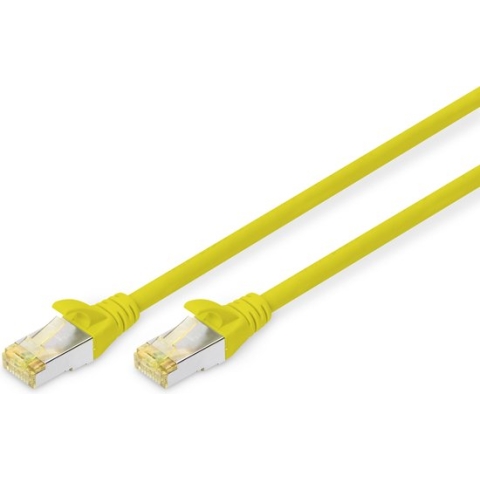 Digitus DK-1644-A-030/Y RJ45 Netwerkkabel, patchkabel CAT 6A S/FTP 3.00 m Geel Halogeenvrij, Verdraaide paren, Snagless