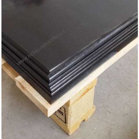 POM plaat zwart 12mm dik | 1000 x 500 mm | Delrin plaat zwart 10mm