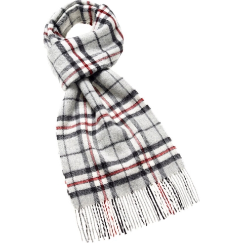 Bronte by Moon Bronte by Moon Sjaal Merino Lamswol Tartan Grey Thompson - Merino Lamswol - Made in the UK