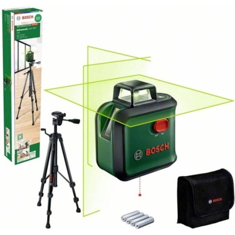 Bosch AdvancedLevel 360 Set - 360° Kruislijnlaser - Inclusief Statief - Opbergetui - Batterijen