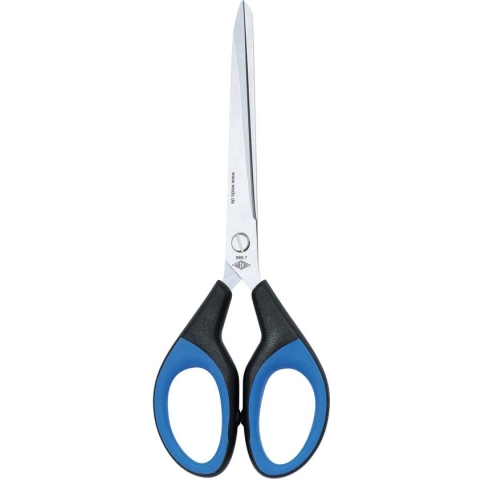 WEDO schaar Soft-Cut, puntig, lengte: 180 mm, zwart/blauw