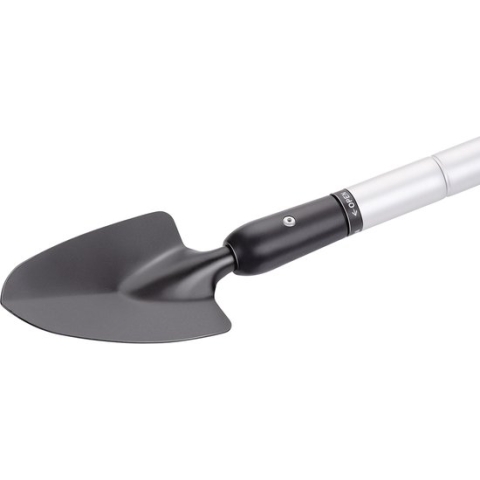 BLACK+DECKER Tuin Troffel - Puntige Kop - Telescopische Steel 77 - 105 CM - Hittebestendig - Wit