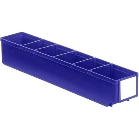 Stellingbak,magazijnbak, materiaalbak, onderdelenbak met de afmeting van 50 x 9,3 x 8,3 cm (LxBxH) verpakt per 10 stuks.