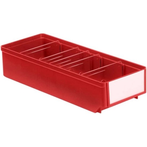 Stellingbak,magazijnbak, materiaalbak, onderdelenbak met de afmeting van 30 x 15,2 x 8,3 cm (LxBxH) verpakt per 15 stuks.