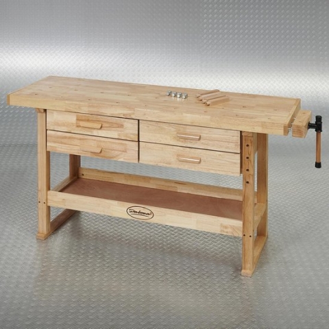 Datona® Houten werkbank met vier lades