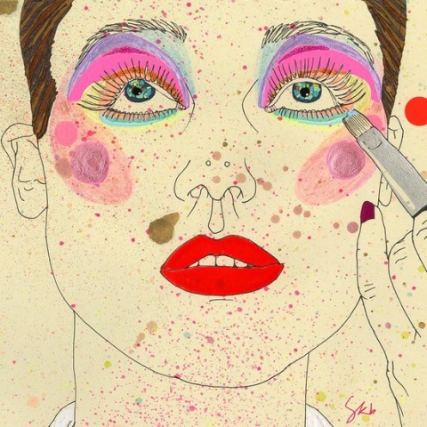 MAKE UP zijden sjaal