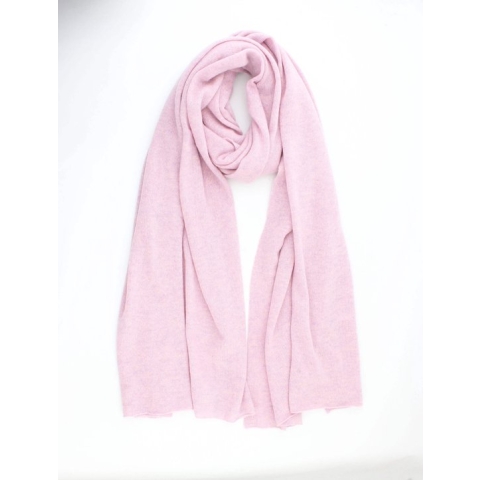 Colette 100% Organic Cashmere Scarf-Omslagdoek- Fijn gebreide kasjmere sjaal-Roze