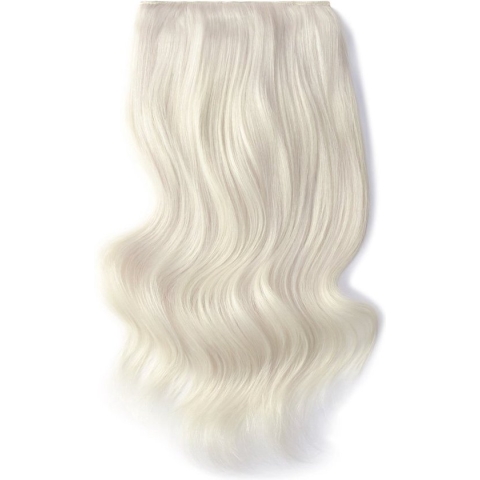 Remy Human Hair extensions Double Weft straight 16 - Ice Blond