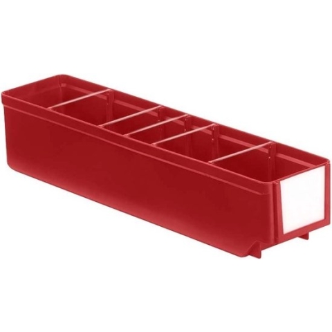 Stellingbak,magazijnbak, materiaalbak, onderdelenbak met de afmeting van 40 x 9,3 x 8,3 cm (LxBxH) verpakt per 15 stuks.