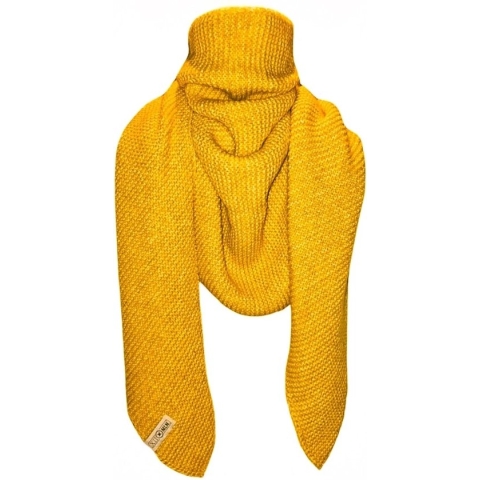 Twelve Million - Driehoeksjaal - Duurzame Gerecyclede Petwol - ''Alaska'' - Mustard Melange - Omslagdoek