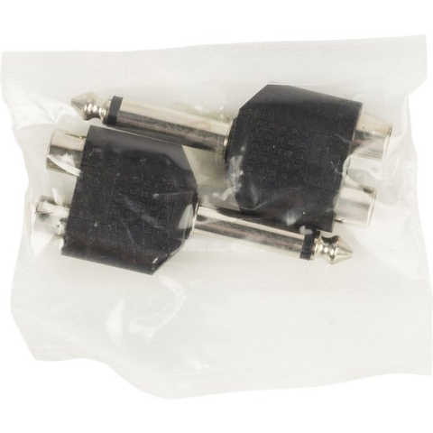 HQ Adapter plug 6.35mm Mono - 2x tulpcontra stekker