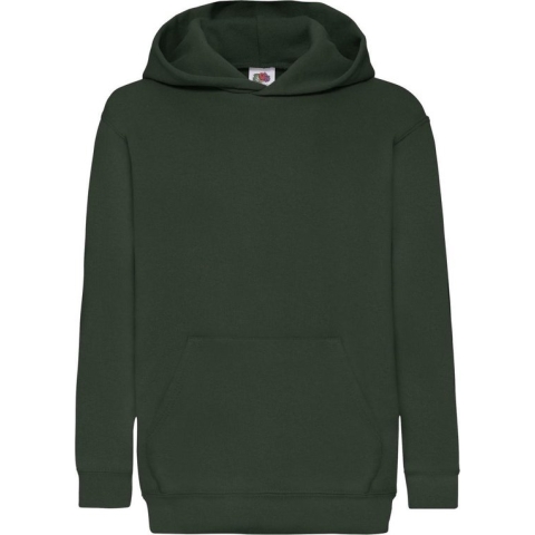 Fruit Of The Loom Kinder Unisex Sweatshirt Met Capuchon / Hoodie (Bottle Groen)