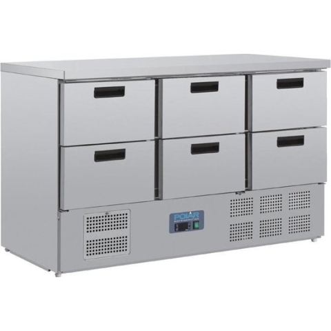 Polar G-serie koelwerkbank met 6 laden