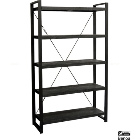Room divider- Boekenkast - Zwart - 120 cm -HorstDeco