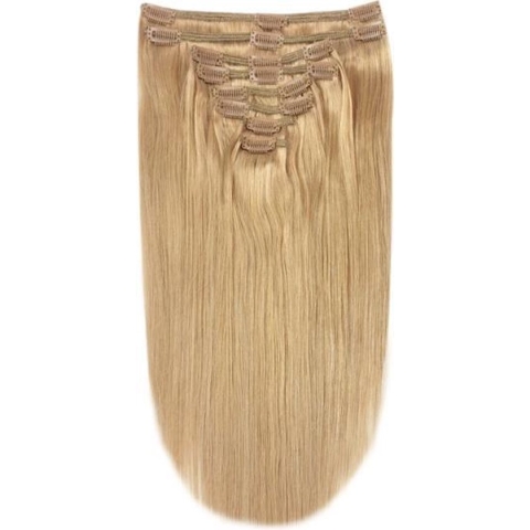 Remy Human Hair extensions straight 18 - blond 27#