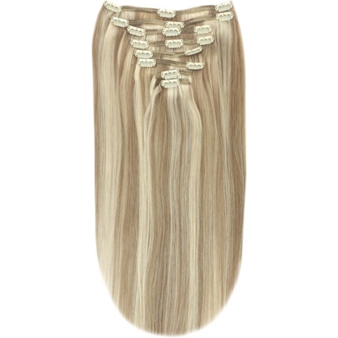 Remy Human Hair extensions Double Weft straight 20 - blond 18/613#