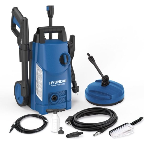 Hyundai hogedrukreiniger 1500W - Complete deluxe set - 360 L/uur - Inclusief veel accessoires - spuitstukken - terrasreiniger - zeeptank