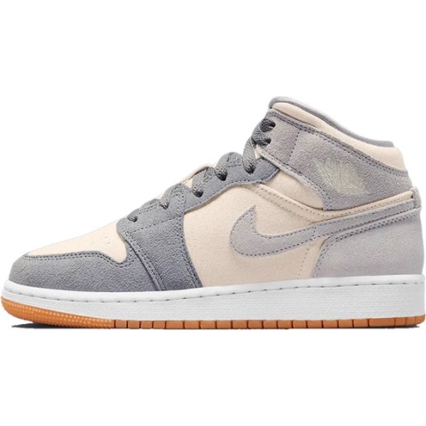 Air Jordan 1 Mid SE Coconut Milk Particle Grey (GS) Maat 37.5