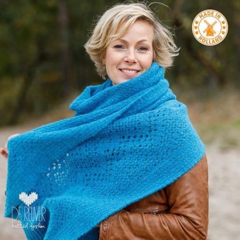 De Reuver Knitted Fashion SHAWL 100% NEDERLANDS (586)