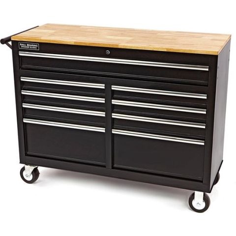 Gereedschapswagen / werkbank 125 cm ZWART