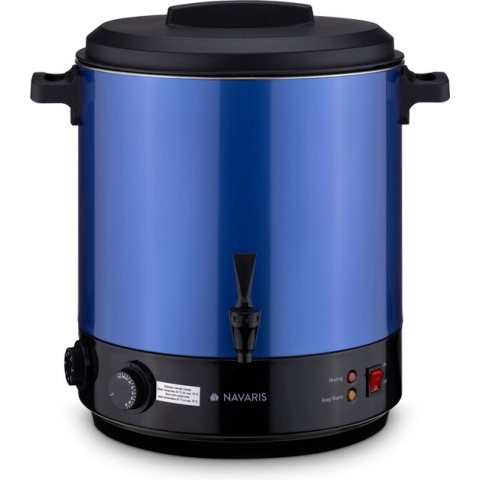Navaris inmaakketel met glühwein functie - Inclusief thermostaat en timer tot 120 minuten - Temperatuur van 30-100°C - Met thermostaatkraan - 27 liter
