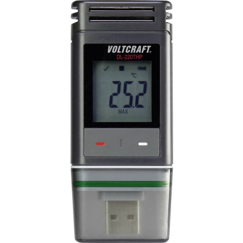VOLTCRAFT DL-220 THP DL-220THP Temperatuur datalogger, Vocht datalogger, Luchtdruk datalogger Te meten grootheid Temper