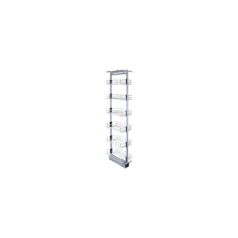 KuKoo Uittrekbare Keuken Kast - Zachte Langzame Sluiting (Soft-Close) - Uitschuifbare opslagruimte -  46cm D x 170-195cm H - In hoogte verstelbaar