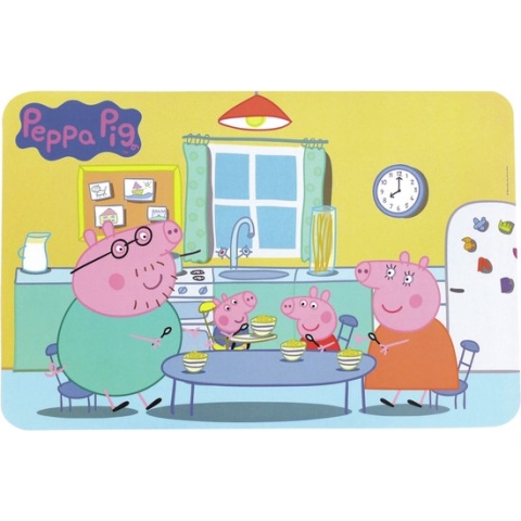 Placemat voor kinderen Peppa Pig 43 x 28 cm - Eten en knutsel placemat voor jongens en meisjes