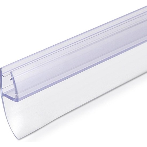 Navaris douchedeur afdichting met lip - Lekstrip - Douchedeurafdichting - Met waterkering - Voor 6mm glazen douchedeur - 100 cm - PVC - Inkortbaar