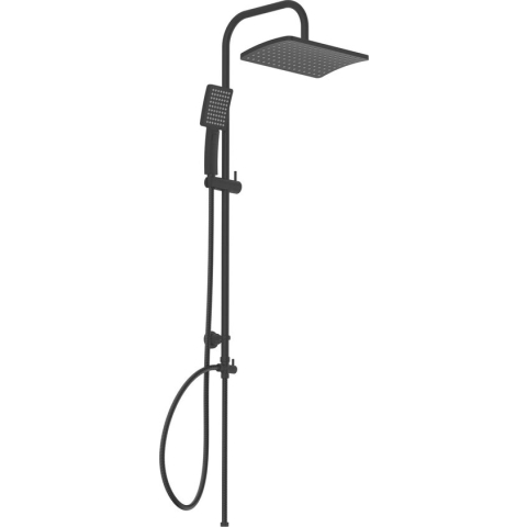 SCHÜTTE Mallorca Douchesysteem - Regendouche - 95 cm Stang - Wandhouder in hoogte verstelbaar - mat zwart