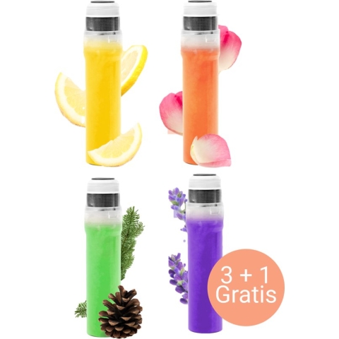 VITASENSE Waterfilters 4 stuks Combideal 3 + 1 gratis - Douchefilters voor Vitasense Douchekop - Waterontharder - 1 jaar lang gefilterd water