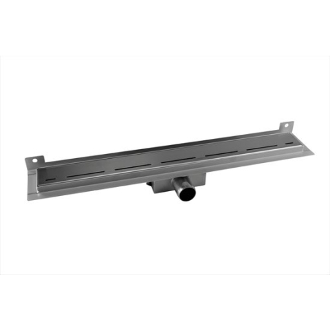 CityLine douchegoot - RVS - 50cm - Zijuitloop - Muurflens - Row