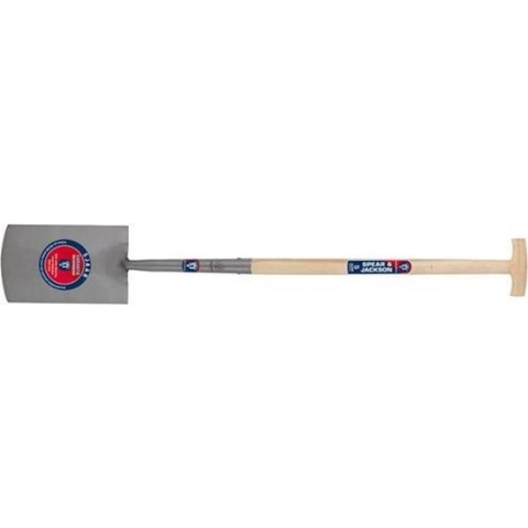 Spear & Jackson Spade breed gebogen met steel en T-handvat 914mm blad 284 x 179 x 183mm (Prijs per stuk)