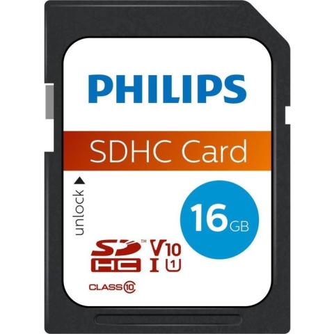 Philips FM16SD45B - SDHC kaart 16GB - Class 10 - UHS-I U1