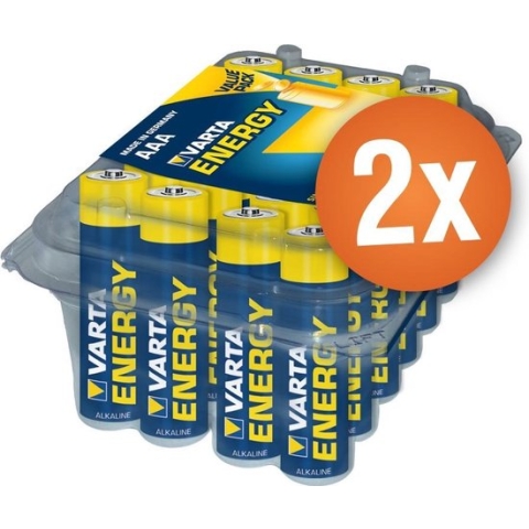 Voordeelpak met 48 x AAA Varta High Energy alkaline batterijen