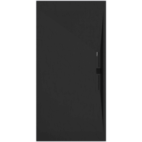 Sanifun douchebak Stone Side Black Slate 1100 x 900 P