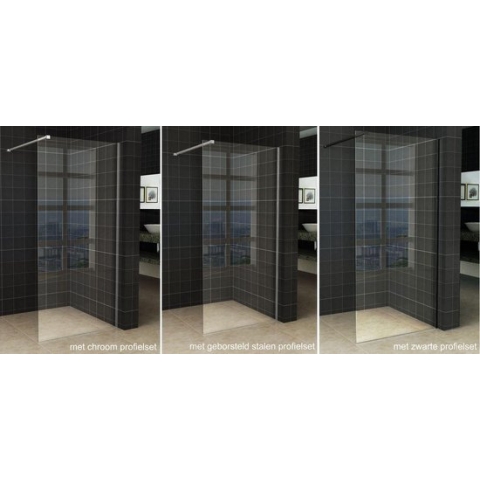Wiesbaden Slim douchewand helder 85x200cm 8mm Antikalk