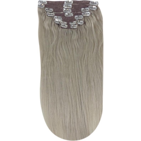 Remy Human Hair extensions straight 20 - silver sand SS