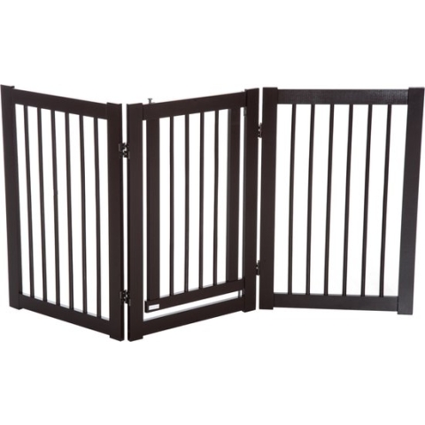 PawHut Afschermhek voor honden deurafscherming veiligheidshek MDF, D06-047-1