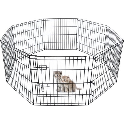 MaxxPet Konijnenren - Puppyren - puppykennel- puppy box - opvouwbaar - 61x61cm - 8 delig