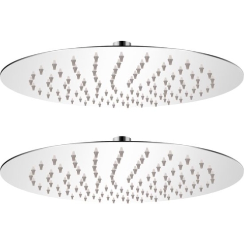 vidaXL-Regendouchekop-2-st-rond-25-cm-roestvrij-staal