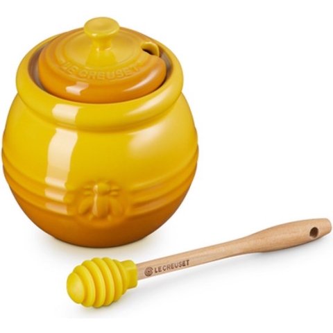 Le Creuset Honingpot in Aardewerk met Honinglepel Nectar