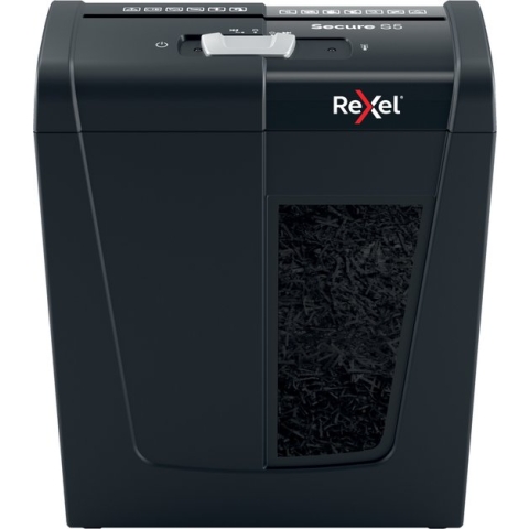 Rexel Secure S5 Stille Papierversnipperaar P-2 Stroken voor Thuis/Thuiswerken - Invoer tot 5 Vellen - Zwart