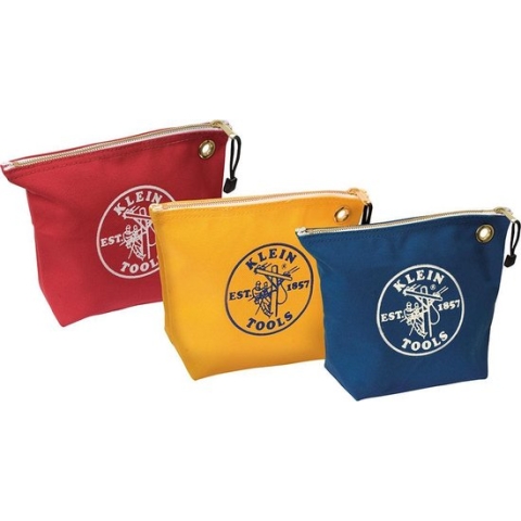 Assorted Canvas Zipper Bags, 3-Pack