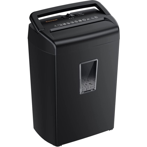 Intelectro Papierversnipperaar - Efficiënt, Betrouwbaar en Onmisbaar voor elk Kantoor! - Papier en Bankkaarten - Niet Nodig om Nietjes/Paperclips te Verwijderen - Overhittingsbeveiliging - 23l Afvalbak - Zwart - Levering Sneller dan Aangegeven!