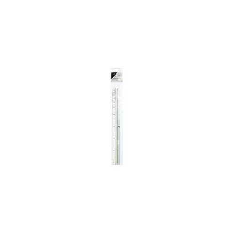 Kangaro liniaal - 30cm - aluminium - met rubber inleg - K-760030